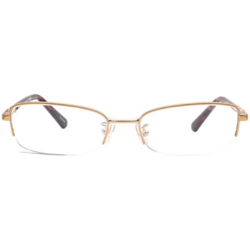 Coach Women's Eyeglasses HC 5097 9005 Light Gold Half Rim Frame 52-18-140